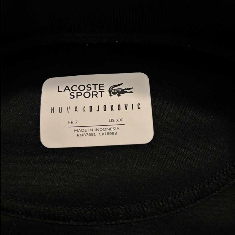 Lacoste Sport Black Crew Neck Tee